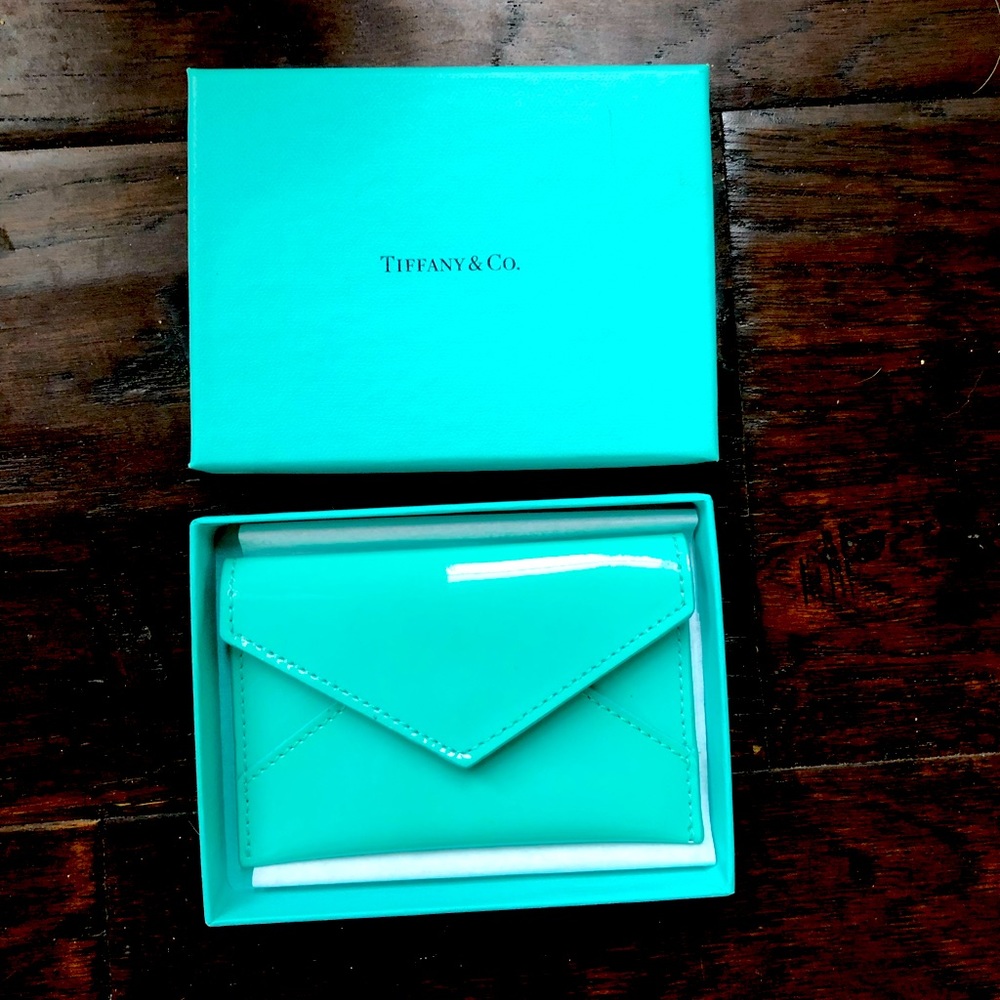 NWOT Tiffany & Co. patent leather card holder